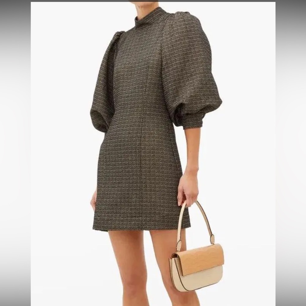 Ganni puff sleeve dress
